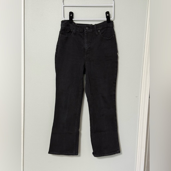 J. Crew Women's  Black Flare cropped Jeans - Picture 2 of 5